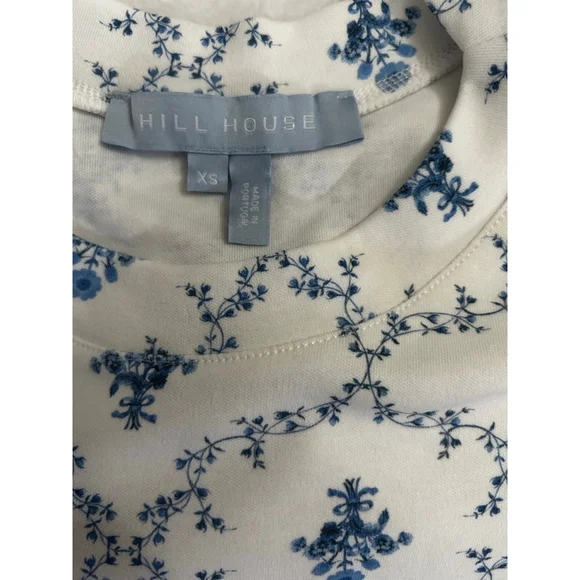 NWT Hill House Ivy Sleep Tee in Blue Trellis, Size XS - Picture 4 of 9